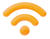 simbolo 3d de señal wifi
